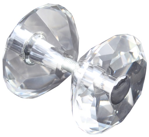 Kryštálový chrómový nábytkový gombík FI 60 mm - GKS001 AMIX