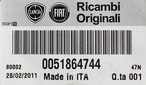 OE ZNAK LOGO pur o2 FIAT BRAVO 500 CROMA ORIGINÁL