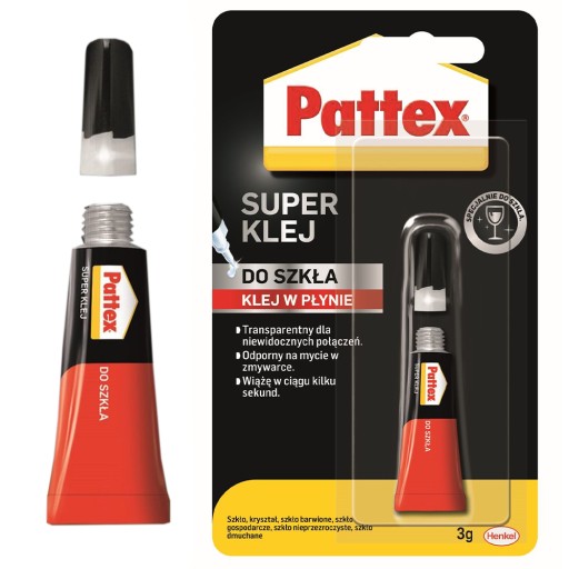 PATTEX ŠPECIALIZOVANÉ LEPIDLO NA SKLÁ SUPER TEKY