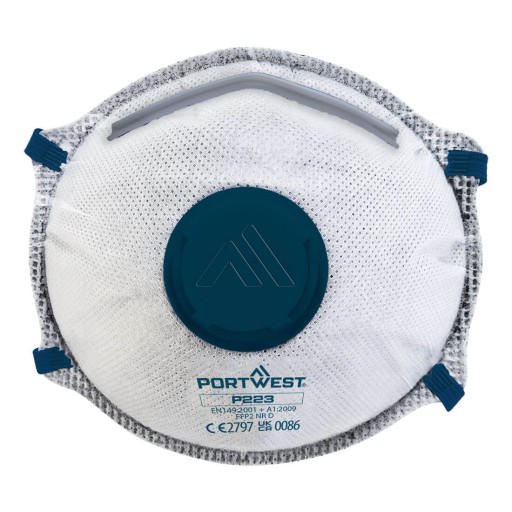 FFP2 protiprachová polomaska s aktívnym uhlíkovým ventilom Portwest P223 1 ks.