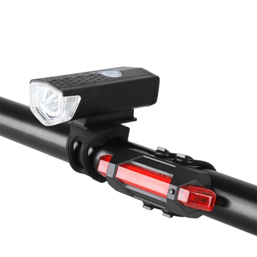 CYKLISTICKÁ LAMPA PREDNÉ ZADNÉ LED SVETLO NA RIADITEĽ BICYKLA JASNÉ VÝKONNÉ USB