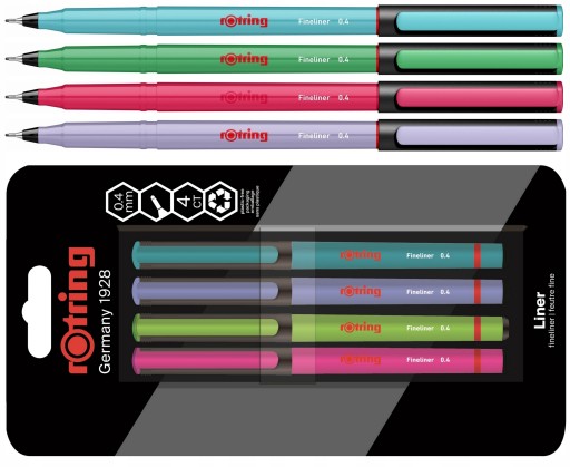 Rotring fineliner 4 ks.