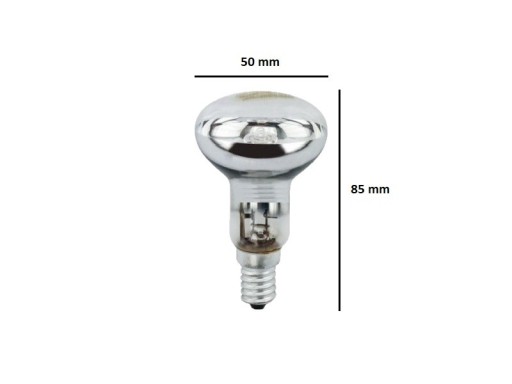 Žiarovka R50 230V E14 40W Reflektor Hríbové Priehľadné zrkadlo TRIX
