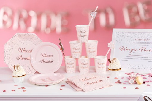Hen Party ružové papierové poháre, 6 ks