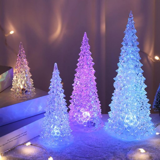 LED VIANOČNÝ STROMČEK GLITTROVÁ STRIEBORNÁ LED DEKORÁCIA NA BATÉRIOVÉ OVLÁDANIE