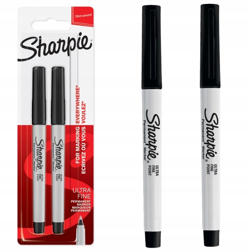 SHARPIE Fineline pre elektrikárov na káble 0,5 mm vodotesné trvalé 2 ks