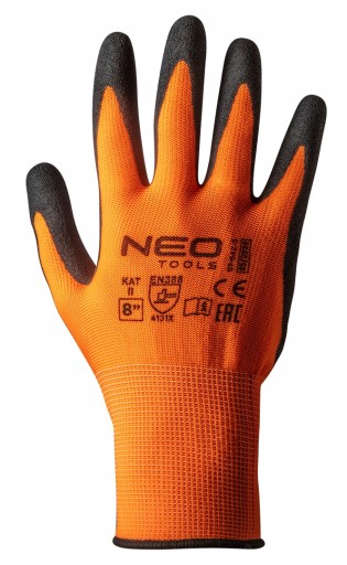 NEO 97-642-10 Pracovné rukavice, polyester potiahnutý nitrilom, veľkosť 10