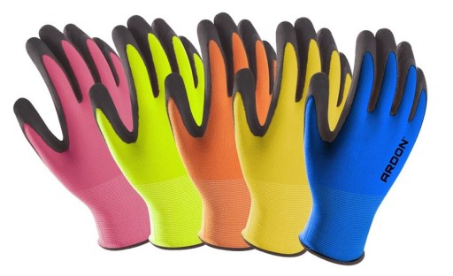 Nylon+latexové pracovné rukavice Ardon Petrax žlté 10