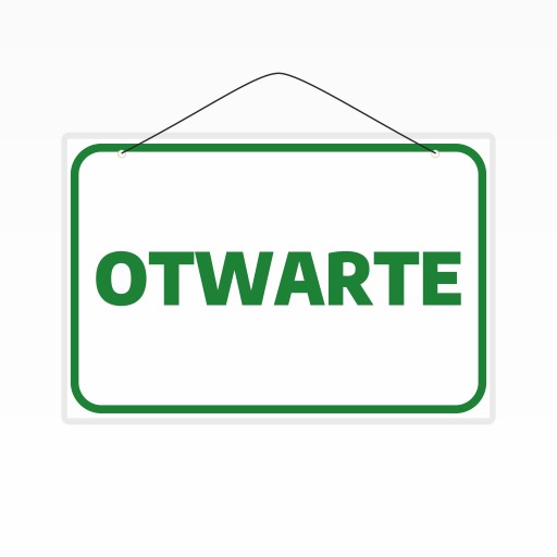 Laminovaný nápis A5 OTVORENÉ / ZATVORENÉ
