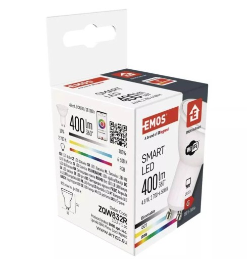 EMOS ZQW832R GoSmart LED žiarovka MR16/GU10/4,8W