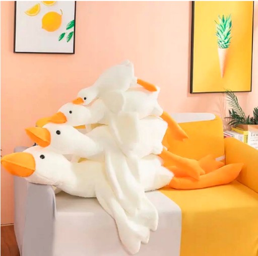 VANKÚŠ MASKOT, PLYŠ, HUS, KÁČKA, VEĽKÝ 50 cm XL