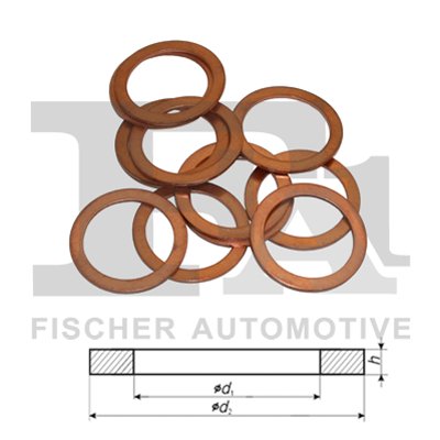 PODLOŽKA, MEDENÉ TESNENIE 13,00 X 18,00 X 1,50 (BALENIE 10 KS)