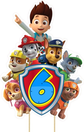 PAW PATROL NARODENINOVÝ TOPPER NA TORTY + VEK