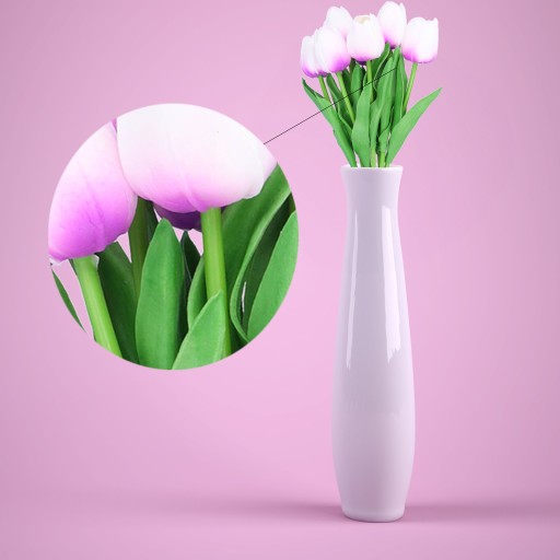 UMELÉ TULIPANY umelé kvety, ako ozajstné, tulipánové kytice do vázy, 1 ks.
