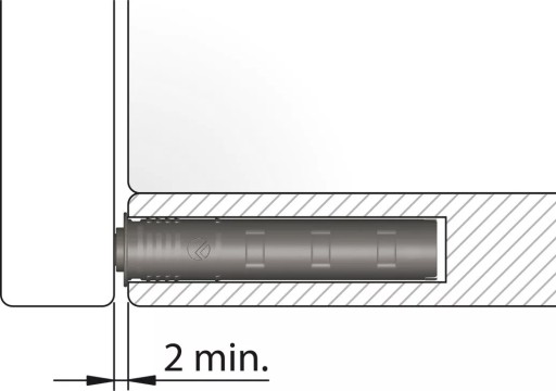 K-Push nárazník dlhý 37mm silný antracit s TIP-ON push open gumičkou