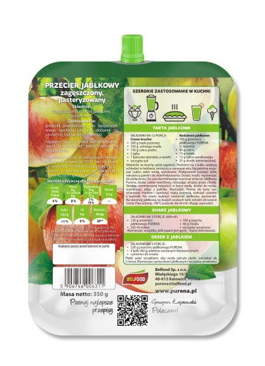 Jablkové pyré 100% 350 g Purena