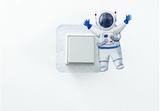 NÁLEPKA na vypínač SPACEMAN, priestor pre deti