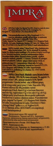 IMPRA listový čaj CITRUSOVÝ PUNČ 100g