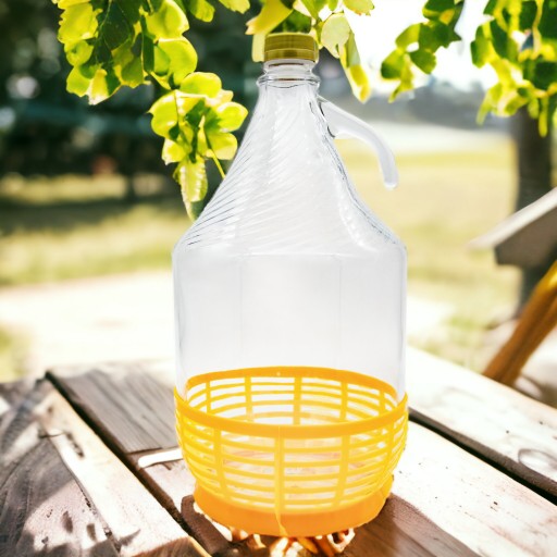 Balón LADY s uzáverom, fľaša vína v košíku, 5L