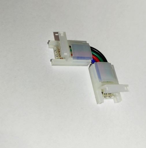 LED RGB 4PIN lomený konektor 10mm L 90 LATCH