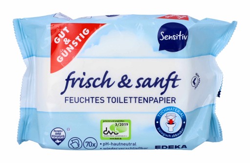 Vlhčený toaletný papier Gut Gunstig Sensitive70