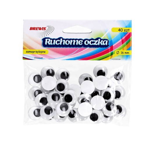 POHYBLIVÉ SAMOLEPIACIE OČI RO10 16mm BREWIS