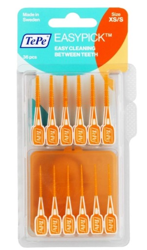 TePe, medzizubné čističe, oranžové, veľkosť XS, S, 36 kusov