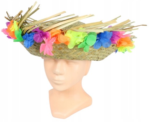 HAWAIIAN SLAW HAT, Hawaii ALOHA flowers
