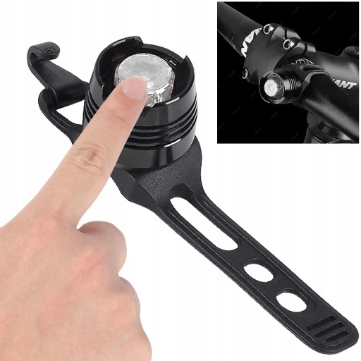 LED HLINÍKOVÉ PREDNÉ SVETLO NA BICYKEL OSVETLENIE BICYKLA 3 REŽIMY BLIKAJÚCEHO