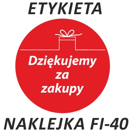 ĎAKUJEME ZA NÁKUP nálepka štítok ROUND 1000