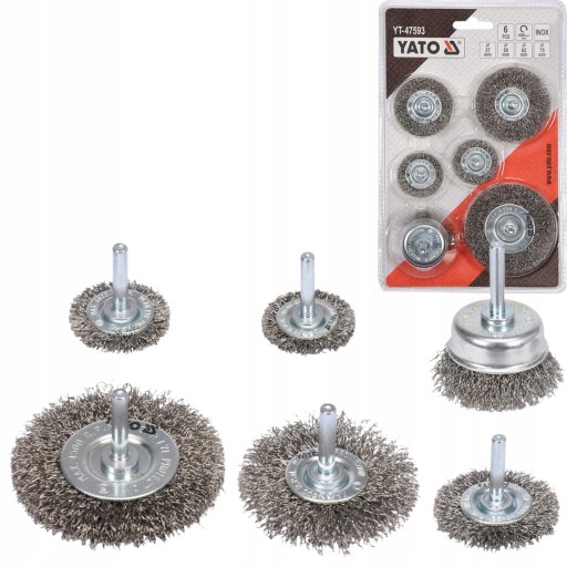 YATO SADA DRÔTENÝCH KEFIEK INOX S DRÔTEKOU 6KS DRÔTENÝCH KEF