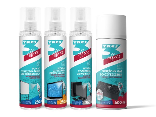 Tekutý sprej na čistenie bielych za sucha stierateľných dosiek 250 ml TRES