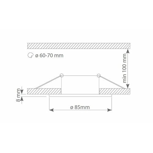 Okrúhle stropné očko IP44 Biela | EKZ305 Milagro
