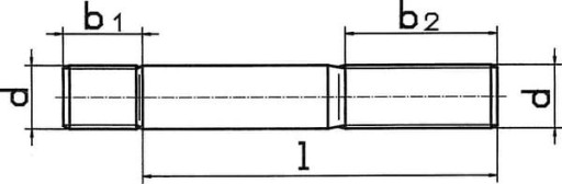 Závrtná skrutka DIN939 M10x25mm trieda 8.8
