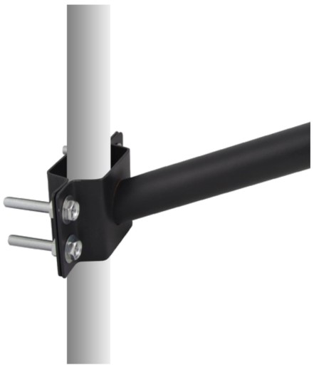 DRŽIAK na SOLAR pouličnú lampu, MONTÁŽ na potrubie