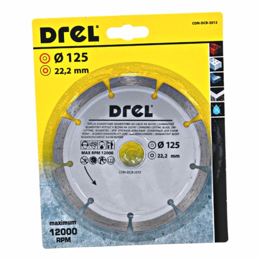 DIAMANTOVÝ DISK 125 x 22,2 SEGMENTOVÁ UPEVŇOVACIA ZÁSUVKA