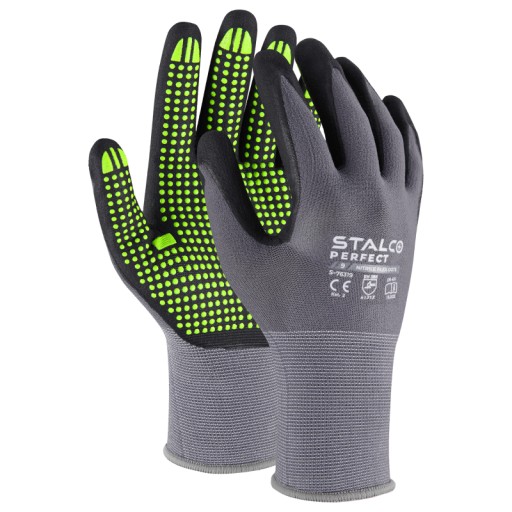 NITRILE FLEX DOTS NYLONOVÉ RUKAVICE VEĽ. 9 STALCO PERFECT S-76319