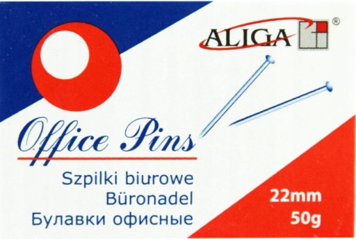 Špendlíky 22 mm 50g kovové dlhé Aliga