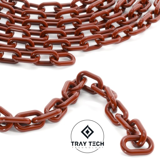 HNEDÁ plastová retiazka -TRAYTECH- 1m prémiová