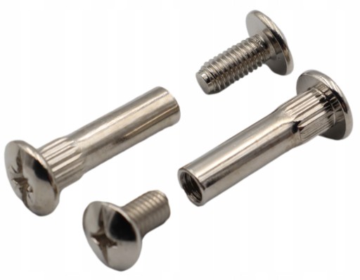 Skrutková spojka na nábytok fi 5 mm M4x30-40 mm