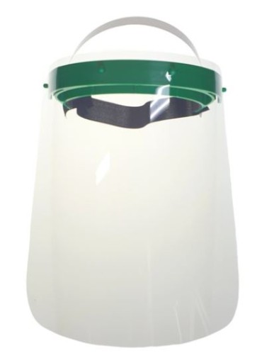 Ochranný štít, tvárový štít, PET maska, farba
