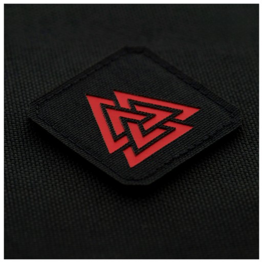VELCRO NÁŠIVA LASEROVÝ VÝROBNÝ SYMBOL VALKNUT M-TAC ČIERNA A ČERVENÁ