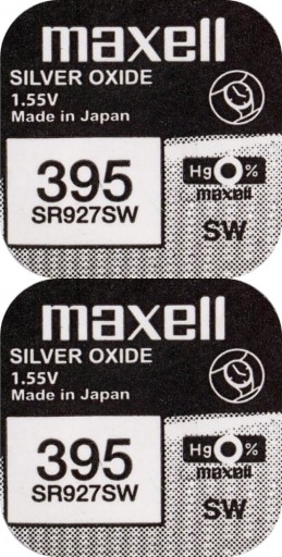 Strieborná batéria Maxell 395 SR927SW SR57 1 ks. x2