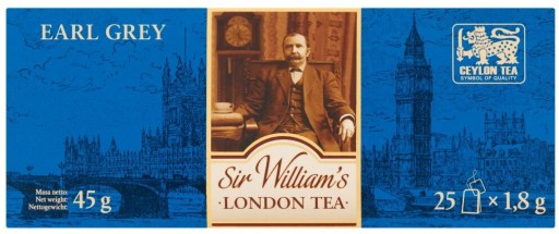 Sir Williams čierny čaj Earl Grey 25x1,8g