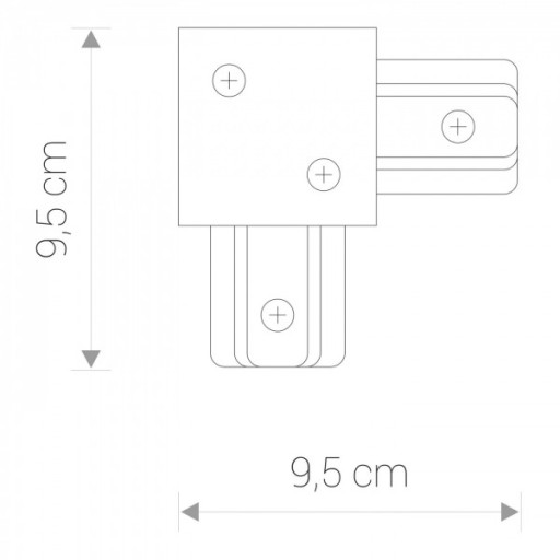 Nowodvorsk ZAPUSTENÝ L-CONNECTOR uhlový konektor