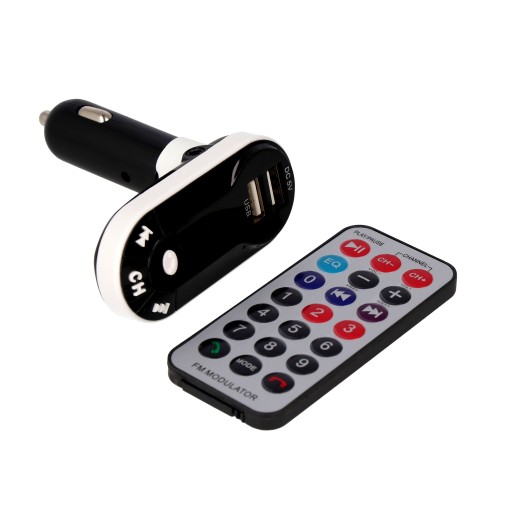 FM BLUETOOTH VYSIELAČ 2xUSB MP3 SD NABÍJAČKA