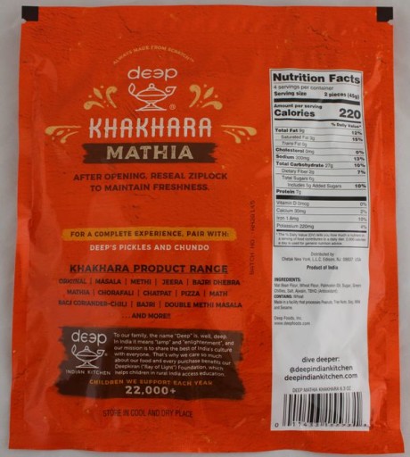 Indický snack Mathia Khakhara Deep 180g