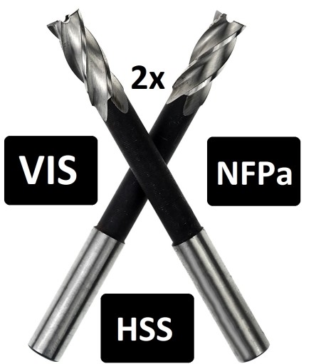 Fréza stopková NFPa fi 8,0 HSS DIN844 POLISH VIS 2X