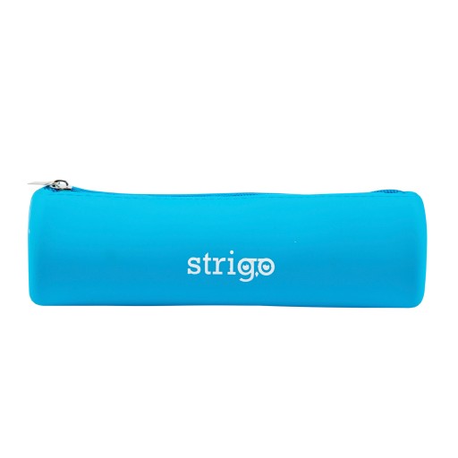 STRIGO oválny modrý silikónový školský peračník
