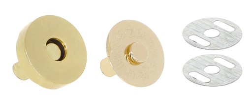 Magnetické zapínanie 18/18 mm okrúhle zlaté